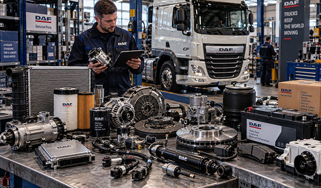 Ricambi e componentistica DAF CF per camion in officina specializzata