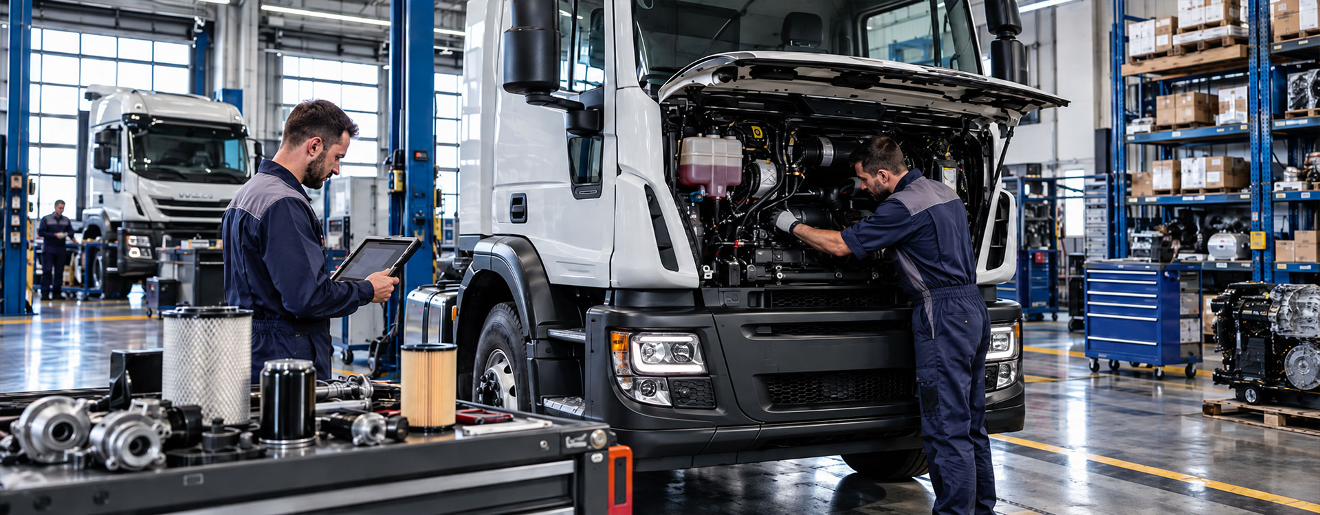 Manutenzione motori IVECO FPT Tector in officina professionale con tecnici e ricambi