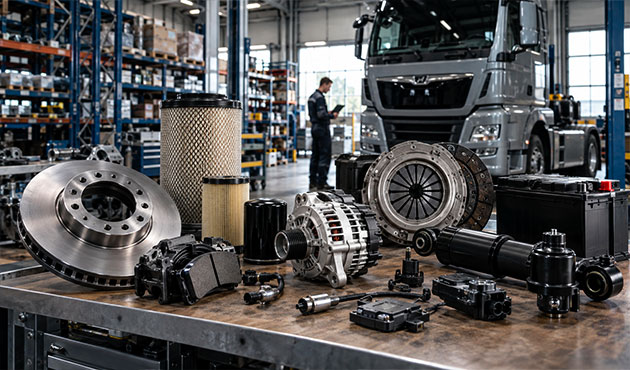 Ricambi e componenti per camion MAN TGX, TGS, TGM e TGL in magazzino specializzato