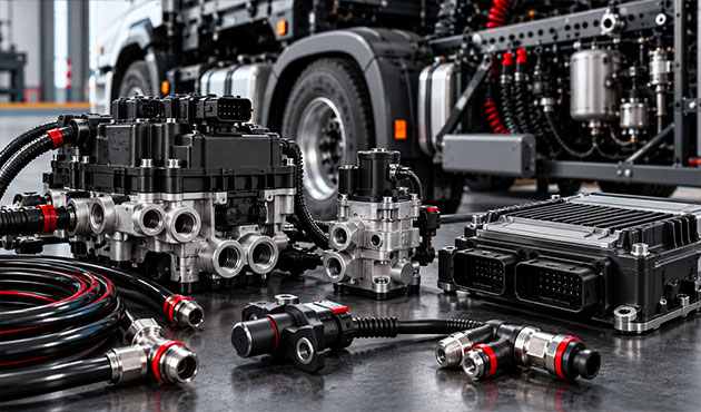 Componenti per sistemi WABCO di frenatura pneumatica, ABS/EBS e controllo elettronico per truck e rimorchi